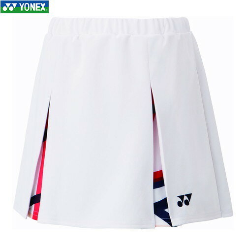 ■送料無料■【YONEX】ヨネックス 26172-011 ウィメンズスカート(インナースパッツ付)[ホワイト][レディース/テニス/ソフトテニス/バドミントン/スカート/ボトムス/テニスウェア/インナースパッツ]【RCP】