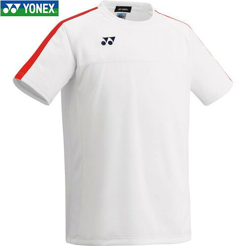 【YONEX】ヨネックス FW1007J-114 ジュニアゲームシャツ(プロスタイル)[ホワイト/レッド][ジュニア/キ..