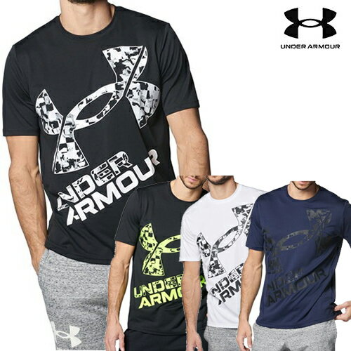 Rakuten - ★在庫あり即納★送料無料★特価40％OFF在庫処分セール★【UNDER ARMOUR】アンダーアーマー 1384796 UAテック XLロゴ ショートスリーブTシャツ メンズサイズ/男女兼用 スポーツTシャツ[ブラック×ホワイト][ブラック×イエロー][ホワイト][ネイビー]【RCP】