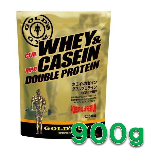 ゴールドジム ホエイプロテイン ホエイ＆カゼイン ダブルプロテイン バニラ風味 900g GOLD's GYM