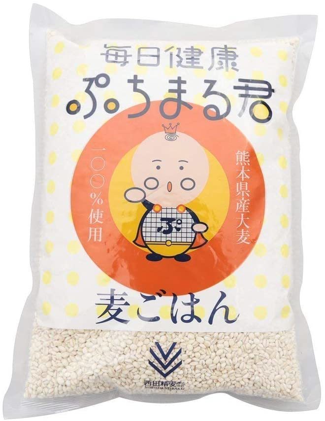 食物繊維 大麦 ぷちまる 西田精麦 毎日健康 ぷちまる君 1kg 熊本県産 大麦100%使用