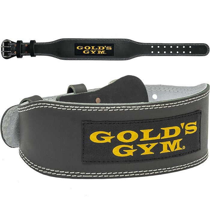 【ポイント10倍★ お買い物マラソン限定 】GOLDS GYM ゴールドジム ブラックレザーベルト G3368 ウエイトトレーニング スクワット デッドリフト ベルト サポーター