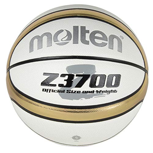 モルテン(molten) バスケットボール 5号球(小学生用) 合皮 白×金 B5Z3700-WZ