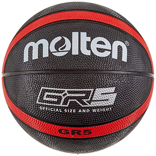 【ポイント10倍★お客様感謝デー限定 】molten(モルテン) バスケットボール GR5 BGR5-KR ブラック×レッド 5号