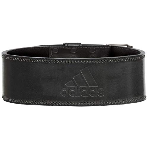 adidas アディダス レザー ウエイトリフティングベルト Lサイズ 77-101cm 厚さ10mm 100%天然皮革 スエード素材 トリプルリベットバックル ADGB-12297