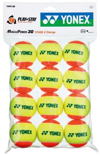 ヨネックス(YONEX) 硬式テニス ジュニア用 (7歳~11歳) テニスボール マッスルパワーボール30 (1ダース12個入り) TMP30