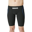 【FINA承認】 arena(アリーナ) 競泳水着 AQUAFORCE Fusion Tri ジュニアハーフスパッツ ブラック×ブラック R130 ARN-10...