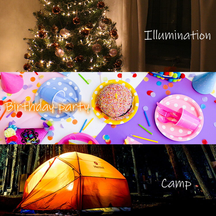 LEDフォトクリップイルミネーションガーランドジュエリーライトかわいいシンプルおしゃれ誕生日キャンプ