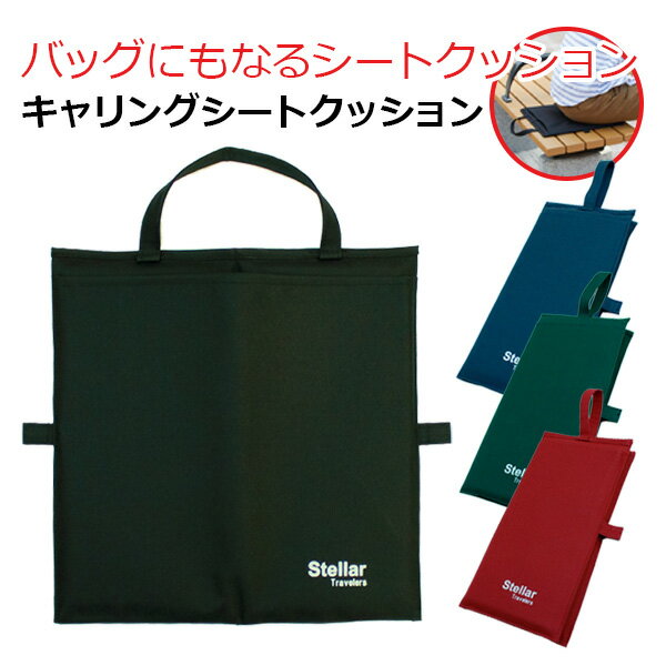 【各種利用でポイント最大39倍!11日1:59まで】 キャリング シートクッション 片面ポケット付きバッグにもなる便利な2WAYクッション