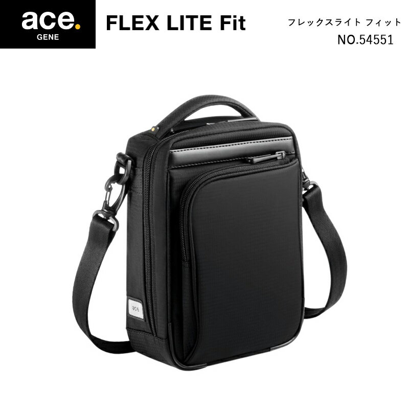 ショルダーバッグ 【送料無料】エースジーン(ace. GENE LABEL) FLEX LITE Fit フレックスライトフィット 54551 2L ショルダーバッグ ブラック ( ace エース 軽量 メンズ バッグ ウォーキング かっこいい 敬老の日 ビジネス 旅行 ミニショルダーバッグ カバン acegene バック 鞄 かばん )