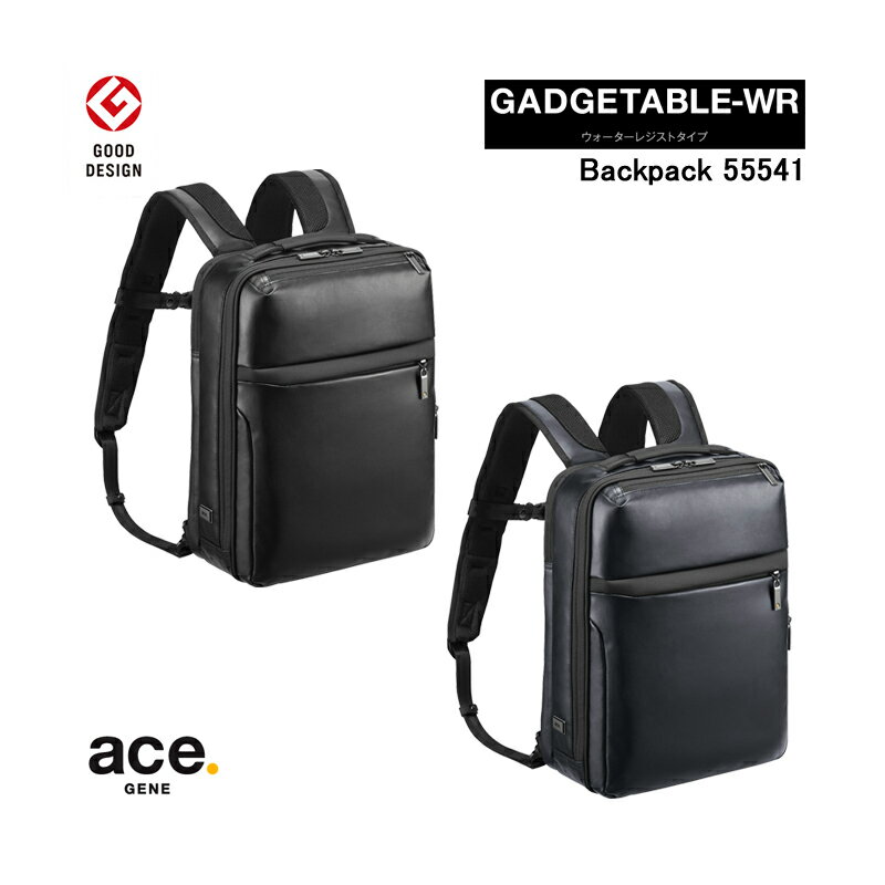 【送料無料】エースジーン(ace. GENE LABEL)ガジェタブルWR(GADGETABLE WR)バックパック 9L 55541 A4ファイル/13インチPC ビジネスリュック ウォーターレジストタイプ (リュック ビジネスバッグ 通勤 リュックサック メンズ パソコン バッグ pc pcバッグ 男性 多機能 仕事 )