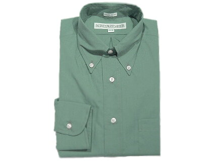 Individualized Shirts Poplin Buttondown Shirt: Sage Green Individualized Shirts Poplin Buttondown Shirt: Sage Green