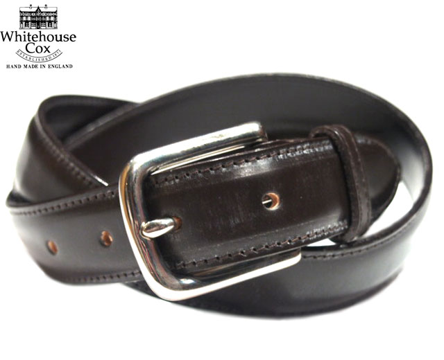 ホワイトハウスコックス WHITEHOUSE COX（ホワイトハウスコックス）/B8665 28mm BRIDLE LEATHER BELT（ブライドルレザーベルト）/brown