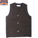 TRUJILLO 039 S（トルフィリオス）/SOLID V NECK SQUARE FRONT CHIMAYO VEST（チマヨベスト）/brown