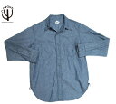 CORONA(コロナ）/#CS001-21-01 NAVY 1POCKET CHAMBRAY SHIRTS/blue