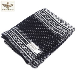 インバーアラン マフラー（メンズ） INVERALLAN（インバーアラン）/JACQUARD 2 TONE MUFFLER（ジャカード編みマフラー）/navy x ecru