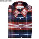 【只今30％OFF！】INDIVIDUALIZED SHIRTS（インディビジュアライズド　シャツ）/L/S STANDARD FIT B.D. TARTAN OXFORD SHIRTS（タータンオックスフォードボタンダウンシャツ）/red x navy