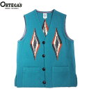 ORTEGA’S（オルテガ）/SQUARE FRONT WOVEN VEST（スクエアフロントベスト）/emerald