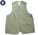 POST OVERALLS(ポストオーバーオールズ）/ 3502-HCP2 DEE VEST hemp cotton poplin/sage