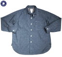 【正規取扱店】POST OVERALLS(ポストオーバーオールズ)/#1201C-CC No.1 Shirt MV /classic chambray /indigo(4)