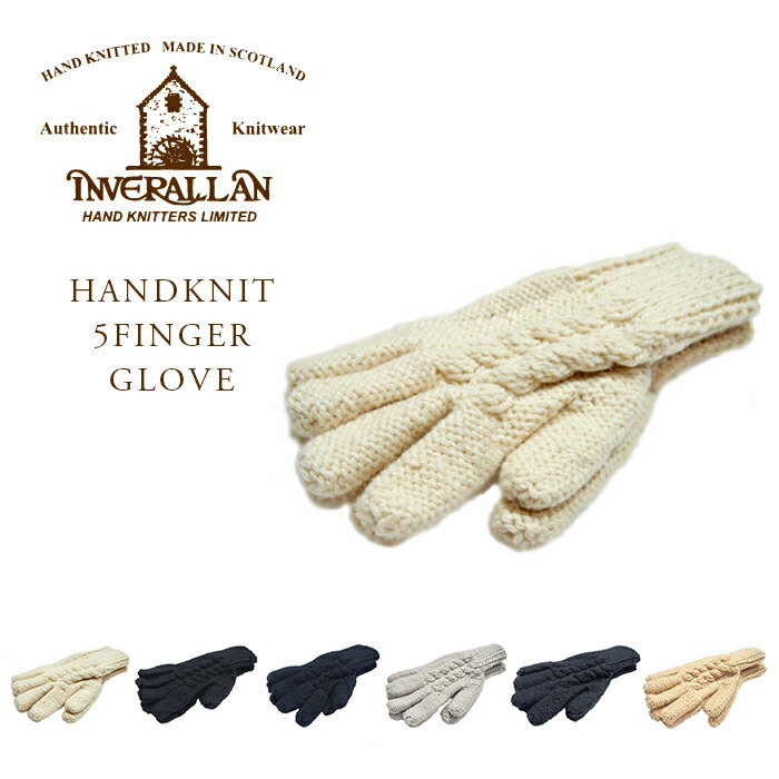 INVERALLANiCo[Aj/12Q HANDKNIT 5FINGER GLOVEinhjbgO[uj