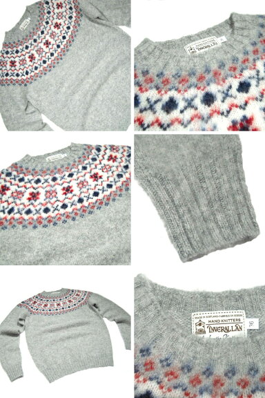 Inverallan Shaggy Dog Shetland Fairisle Yoke Sweater Inverallan Shaggy Dog Shetland Fairisle Yoke Sweater