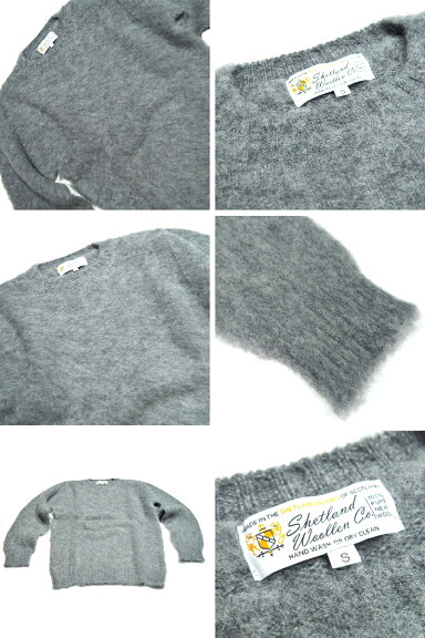 Shetland Woollen Co. Crewneck Shaggy Dog Sweater: Medium Grey Shetland Woollen Co. Crewneck Shaggy Dog Sweater: Medium Grey