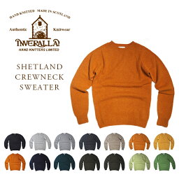 インバーアラン セーター メンズ 【只今20％OFF！】INVERALLAN（インバーアラン）/SHETLAND CREWNECK SWEATER（シェットランドセーター）＜PART 1 OF 2＞14 COLOURS