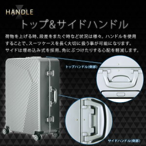 スーツケースキャリーケースキャリーバッグスーツケース1週間以上Lサイズ超軽量大型TSAロックアルミ調デザイン8輪細フレーム5602-71【RCP】【P14Nov15】【02P14Nov15】