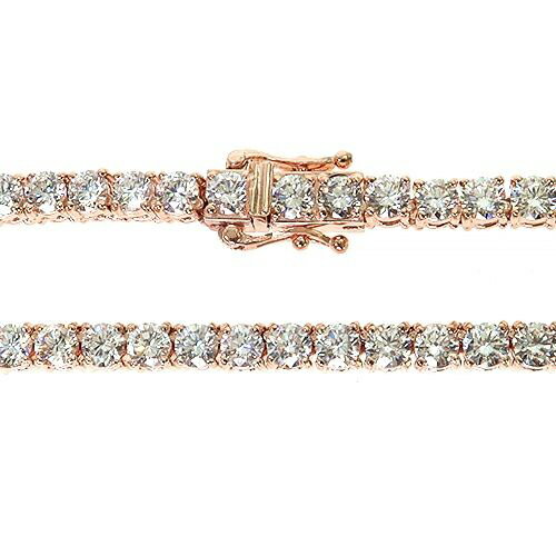 14K 25ポインターダイヤモンドテニスネックレス（ラボダイヤ）