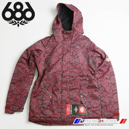 レディース スノージャケット Wms AUTHENTIC 4EVA-After Insulated Jacket Wine Paisley Herringbone/M L5W315B シックスエイトシックス six-eight-six