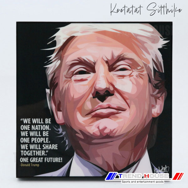 2枚で送料無料 ポップアートパネル ドナルド J. トランプ DONALD J. TRUMP Keetatat Sitthiket キータタット シティケット インテリア雑貨