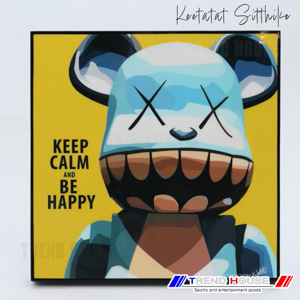 2枚で送料無料 ポップアートパネル カウズ KEEP CALM KAWS KEEP CALM Keetatat Sitthiket キータタット シティケット インテリア雑貨