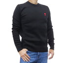 AMI PARIS アミパリス クルーネックセーター ニット BFHKSW001.001 メンズ ブラック