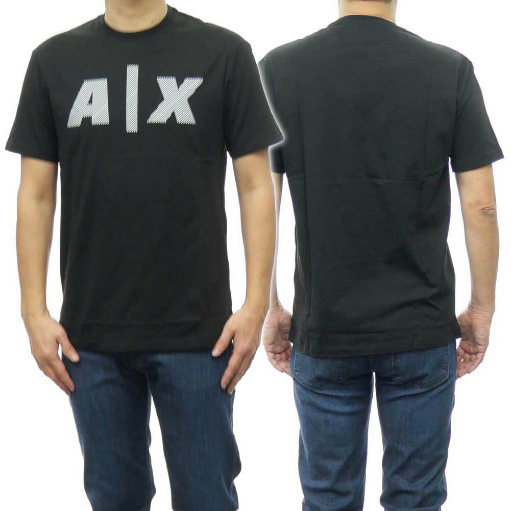 (アルマーニエクスチェンジ)ARMANI EXCHANGE メンズクルーネックTシャツ 3RZTFF ZJH4Z ブラック