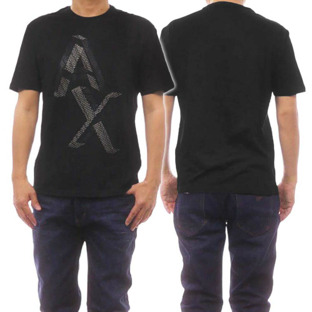 (アルマーニエクスチェンジ) ARMANI EXCHANGE メンズクルーネックTシャツ 3DZTAE ZJA5Z ブラック /2024春夏新作