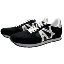 (アルマーニエクスチェンジ)ARMANI EXCHANGE メンズローカットスニーカー XUX017 XCC68 ブラック×ホワイト /定番人気商品