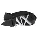 ARMANI EXCHANGE アルマーニ エクスチェンジ A/X レザー ベルト 941125 CC719 レディース ブラック