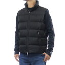 ARMANI EXCHANGE アルマーニ エクスチェンジ A/X ダウン ベスト XM001581 AF16628 総柄 同色ロゴ アウター 大きいサイズ メンズ ブラック 2025秋冬新作