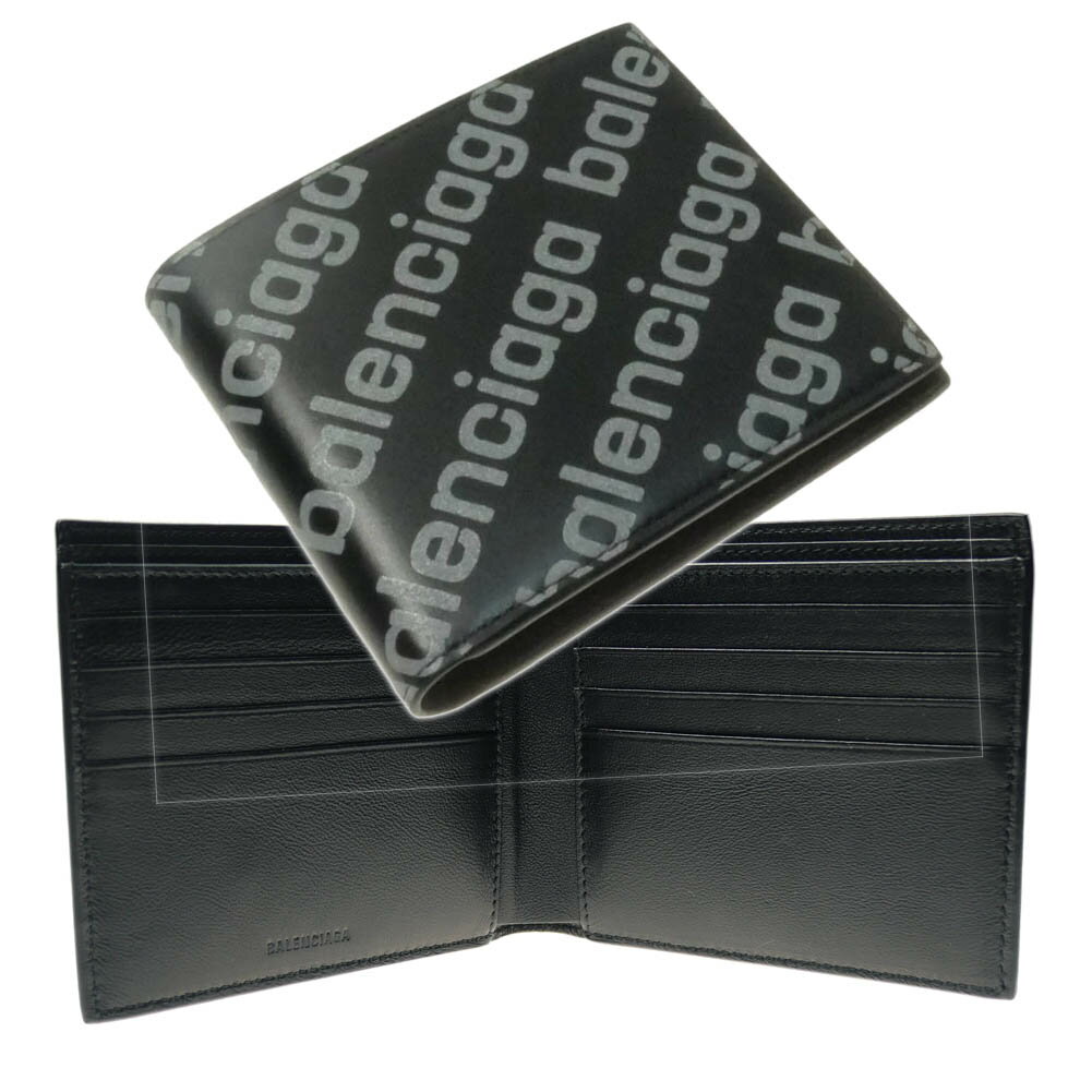 バレンシアガ 財布（メンズ） (バレンシアガ)BALENCIAGA メンズ二つ折財布 CASH SQUARE FOLD WALLET / 594549 23V73 ブラック