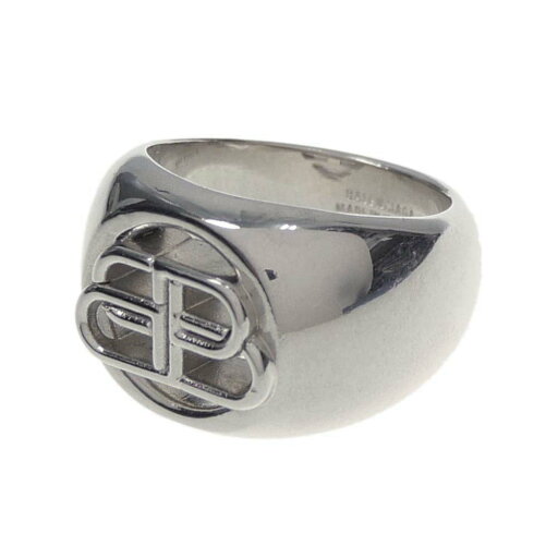 BALENCIAGA バレンシアガ リング 674538 TZ99S BB SIGNET RING メンズ シルバー BALENCIAGA バレンシアガ リング 674538 TZ99S BB SIGNET RING メンズ シルバー