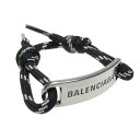 (バレンシアガ)BALENCIAGA メンズブレスレット 656418 TVX4S / PLATE BRACELET ブラック /2024春夏新作