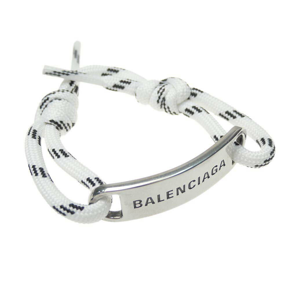 (バレンシアガ)BALENCIAGA メンズブレスレット 656418 TVX4S / PLATE BRACELET シルバー /2024春夏新作