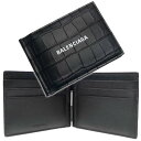 (バレンシアガ)BALENCIAGA マネークリップ 625819 1ROP3 / CASH FOL CARD W/B CL ブラック /2024春夏新作