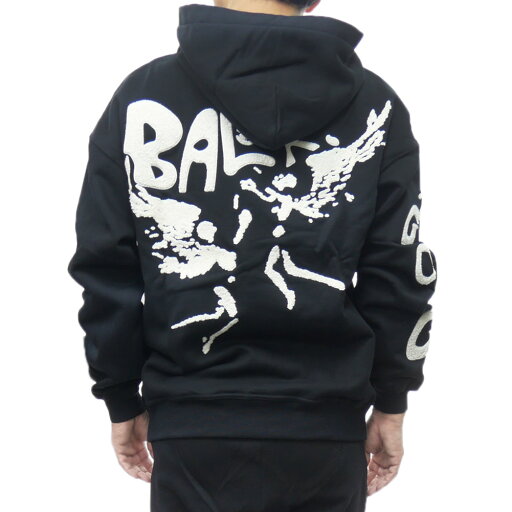 BALR. ボーラー プルオーバーパーカー B1261.1131 GAME OF THE GODS GRAFFITI BOX FIT HOODIE メンズ ブラック BALR. ボーラー プルオーバーパーカー B1261.1131 GAME OF THE GODS GRAFFITI BOX FIT HOODIE メンズ ブラック