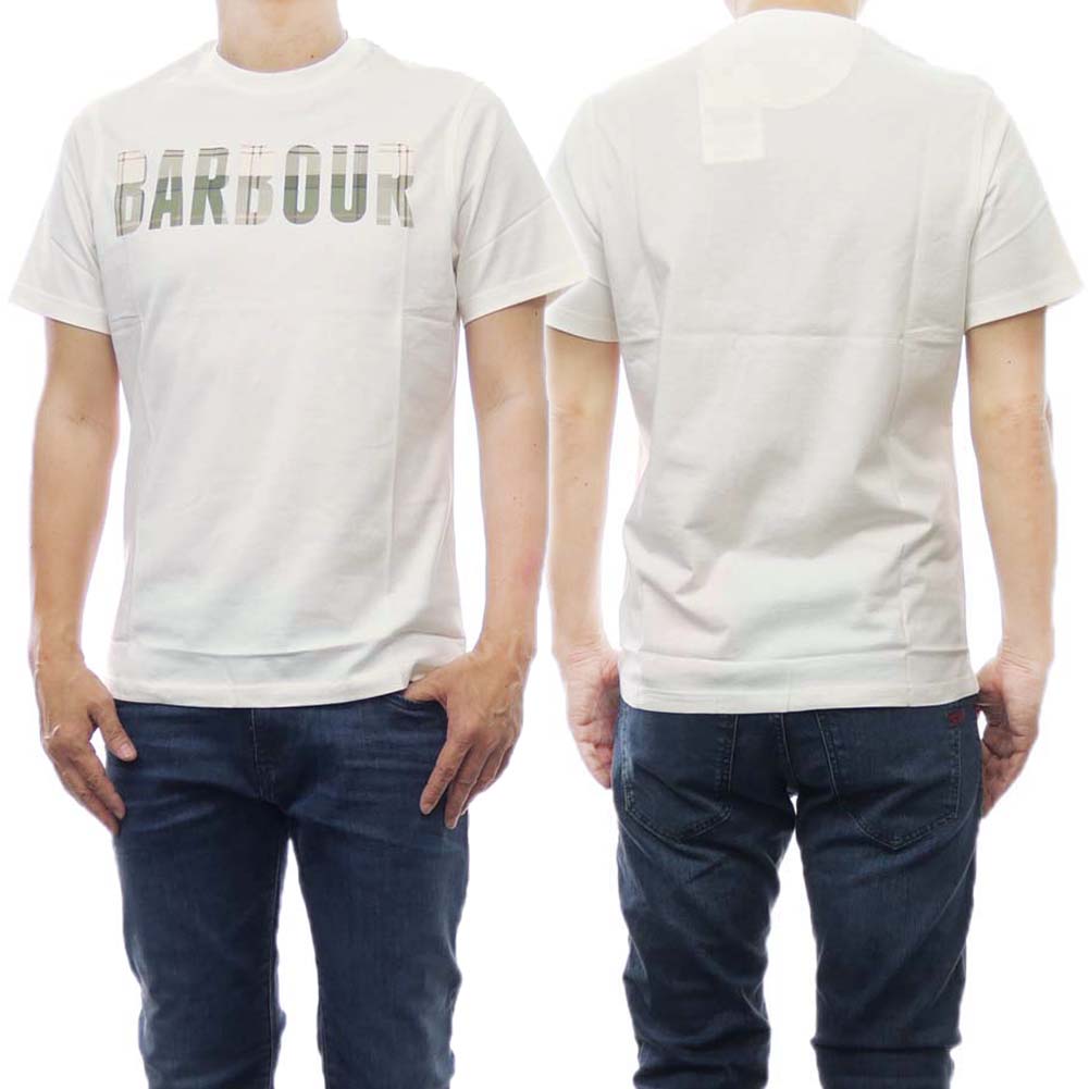 BARBOUR バブアー クルーネック Tシャツ MTS1275 メンズ アイボリー