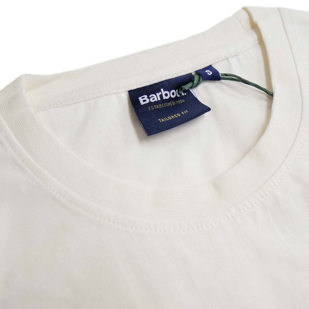 BARBOUR バブアー クルーネック Tシャツ MTS1275 メンズ アイボリー