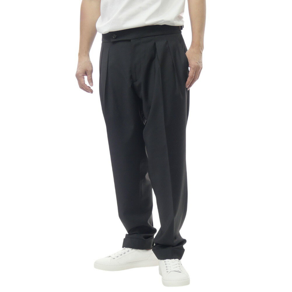 Two Tuck - BERWICH ベルウィッチ 2プリーツパンツ SCOTCH PO1383X メンズ ブラック 2026春夏新作