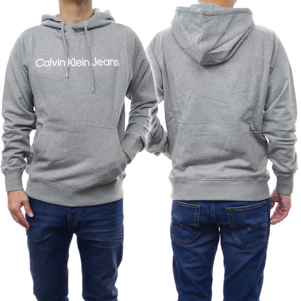 (カルバンクラインジーンズ)CALVIN KLEIN JEANS メンズプルオーバーパーカー J322551 グレー