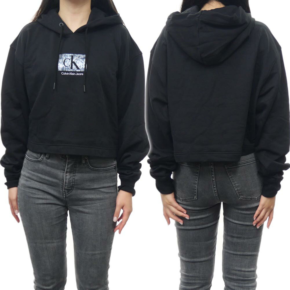 (カルバンクラインジーンズ)CALVIN KLEIN JEANS レディースプルオーバーパーカー J220254 ブラック